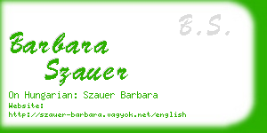 barbara szauer business card